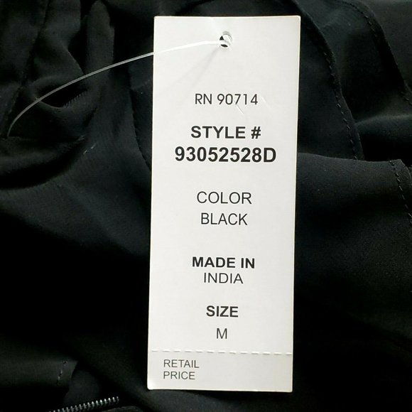 S. Levine Black High Low Tiered Ruffle Skirt Chiffon 9305252D - Picture 6 of 7